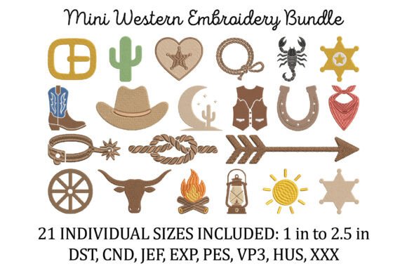 Download Mini Western Embroidery Bundle - Mini Collection