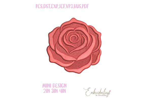 Download Mini Rose Embroidery Design - Mini Collection