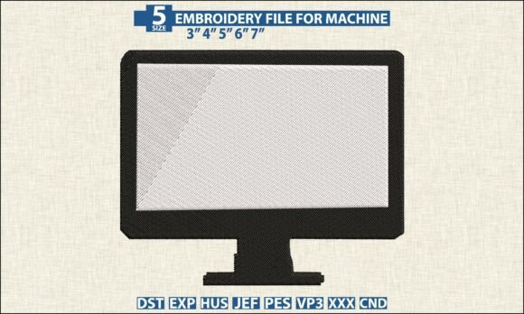 Download Computer Monitor DST PES Embroidery File - Pes embroidery file Collection