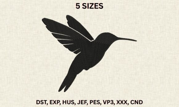 Download Hummingbird Bird DST PES Embroidery File - Pes embroidery file Collection