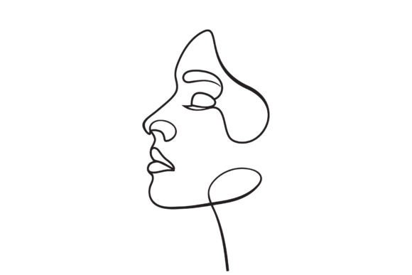 Download Young Girl Modern Minimalist Line Art - Mini Collection