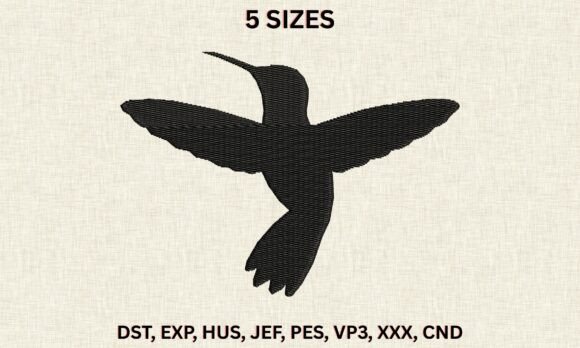 Download Hummingbird Bird DST PES Embroidery File - Pes embroidery file Collection