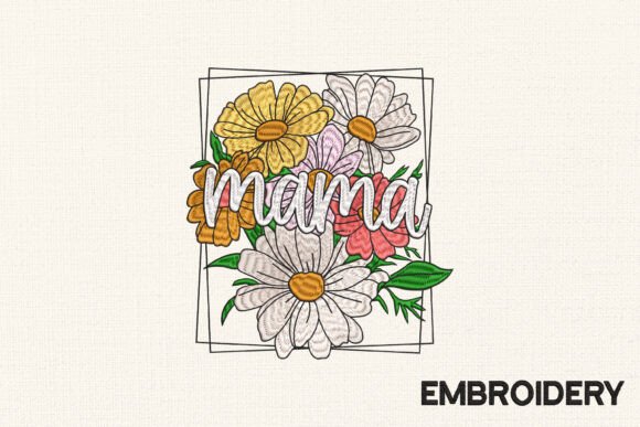 Download Mama Flower Embroidery, Mother's Day - Premium Resources