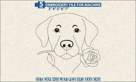 Download Labrador Pattern DST PES Embroidery File - Pes embroidery file Collection