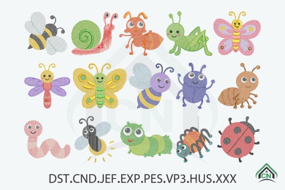 Download Mini Insects Embroidery File - Mini Collection