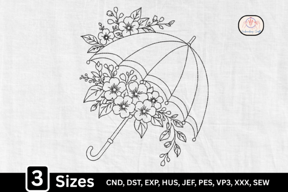 Download Line Art Spring Flower Umbrella - Spring Collection